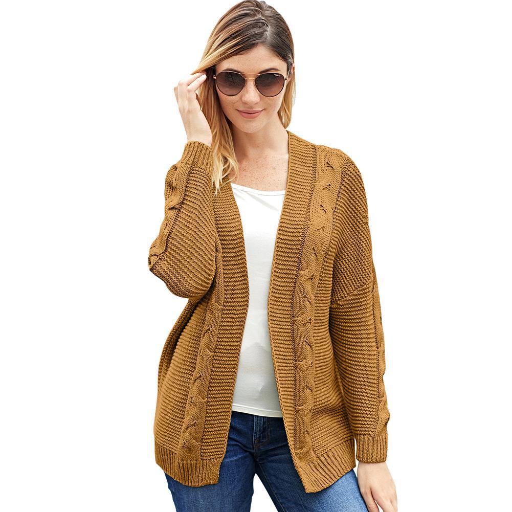 Loose-Fit Buttonless Cardigan Sweater