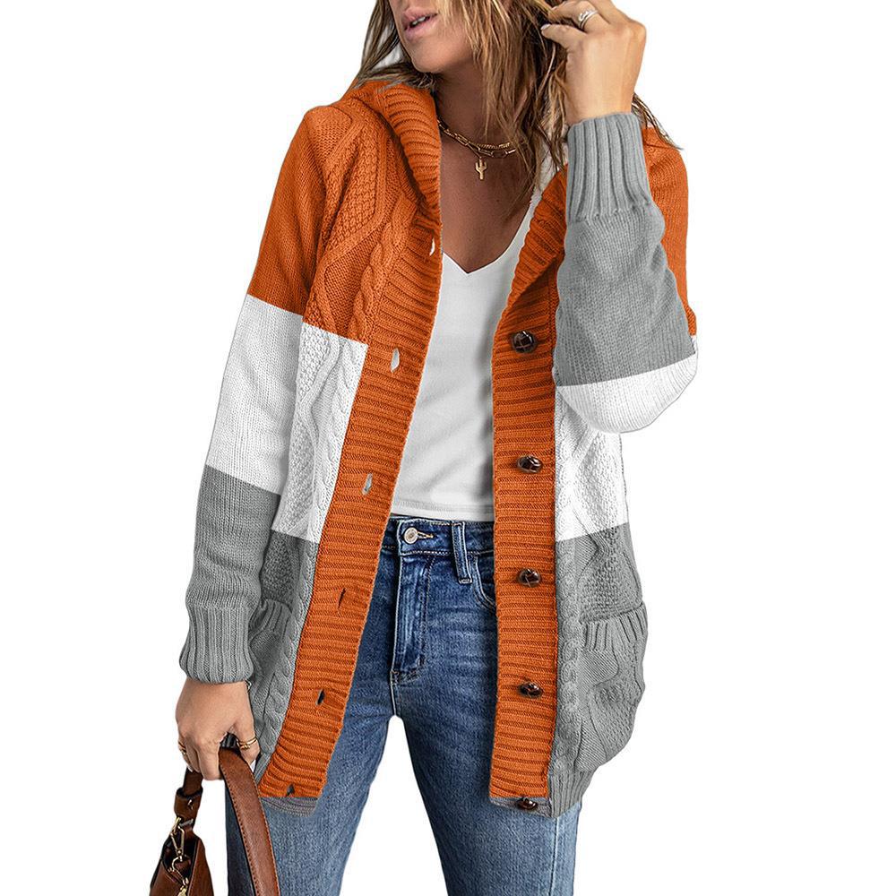 Women's Cardigan Sweaters Hooded Fleece Lined Jackets Winter Coat with Pockets