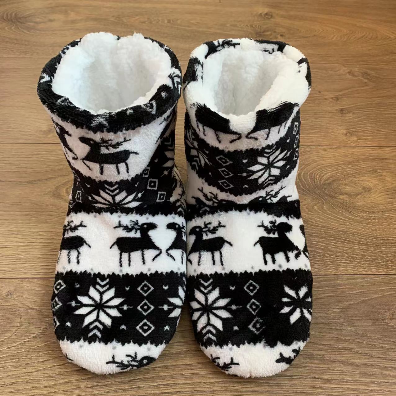 Women's Christmas Fluffy Slippers Boots