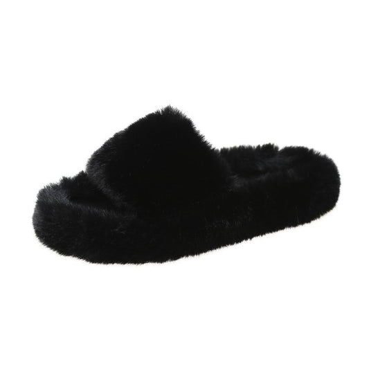 Women's Fluffy Slippers House Slider