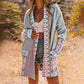 Women's Geometric Pattern Open Front Cardigan Sweater