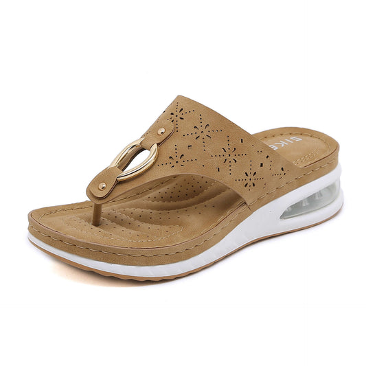 SIKETU | Air Cushion Platform Wedge Flip Flops Comfy Summer Sliders