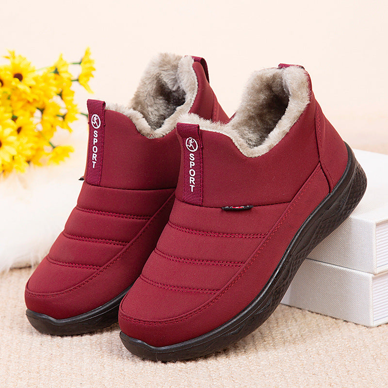 Ladies Faux Fur Wide Fit Winter Boots for Bunions Seniors Zalor