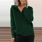 Women's Knit Zip-Up Knit Lapel Sweater Outerwear