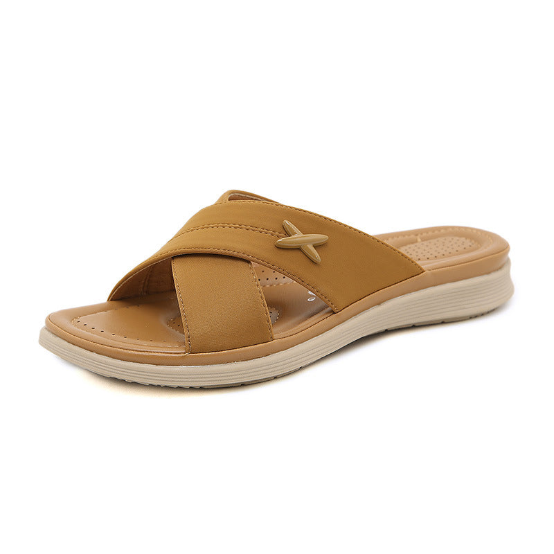 Open Toe Slip-on Flat Sandals