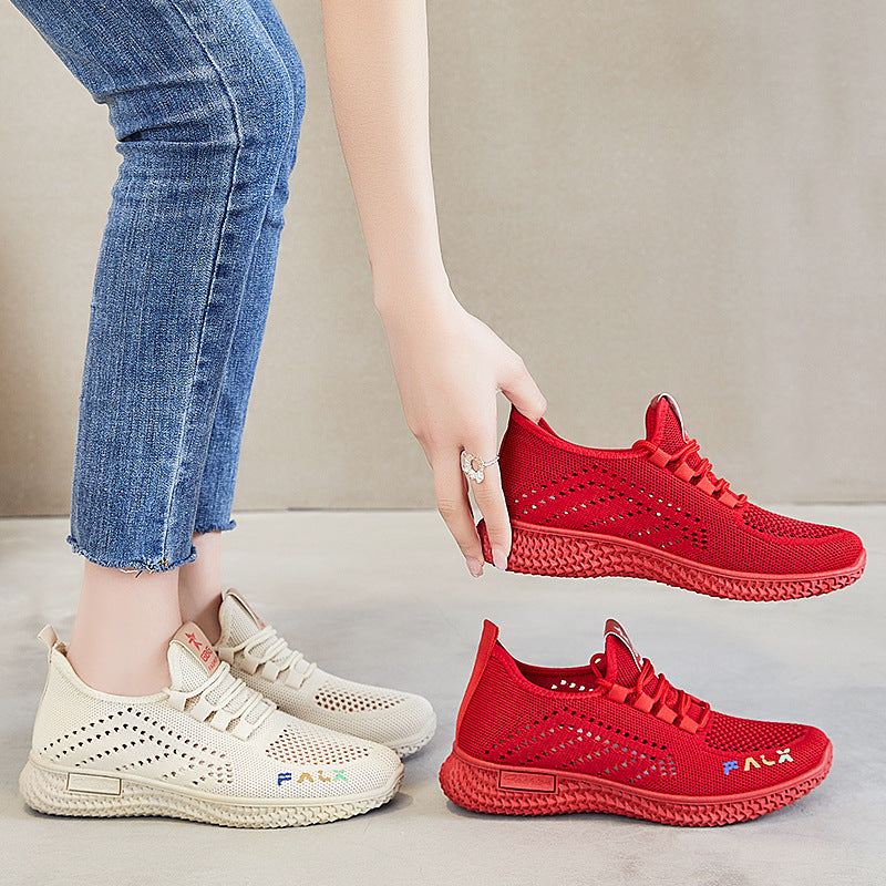 Women Casual Flat Flyknit Sneakers