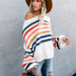 Bohemian Loose Striped Knit Pullover