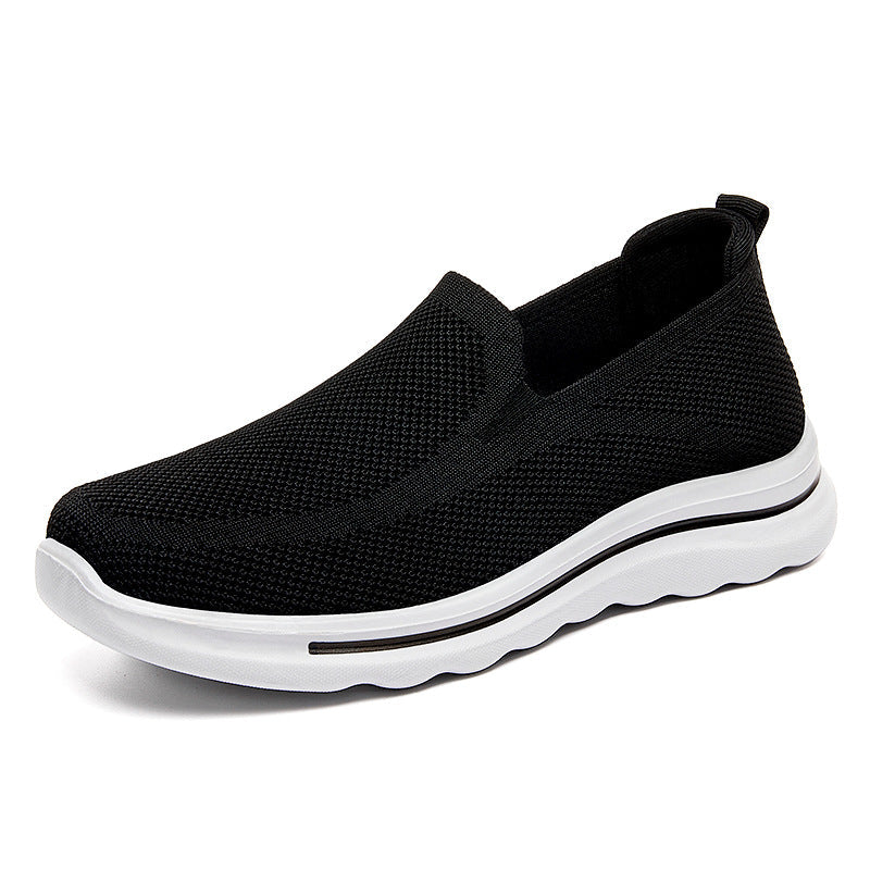 Round Toe Slip On Knitted Walking Shoes